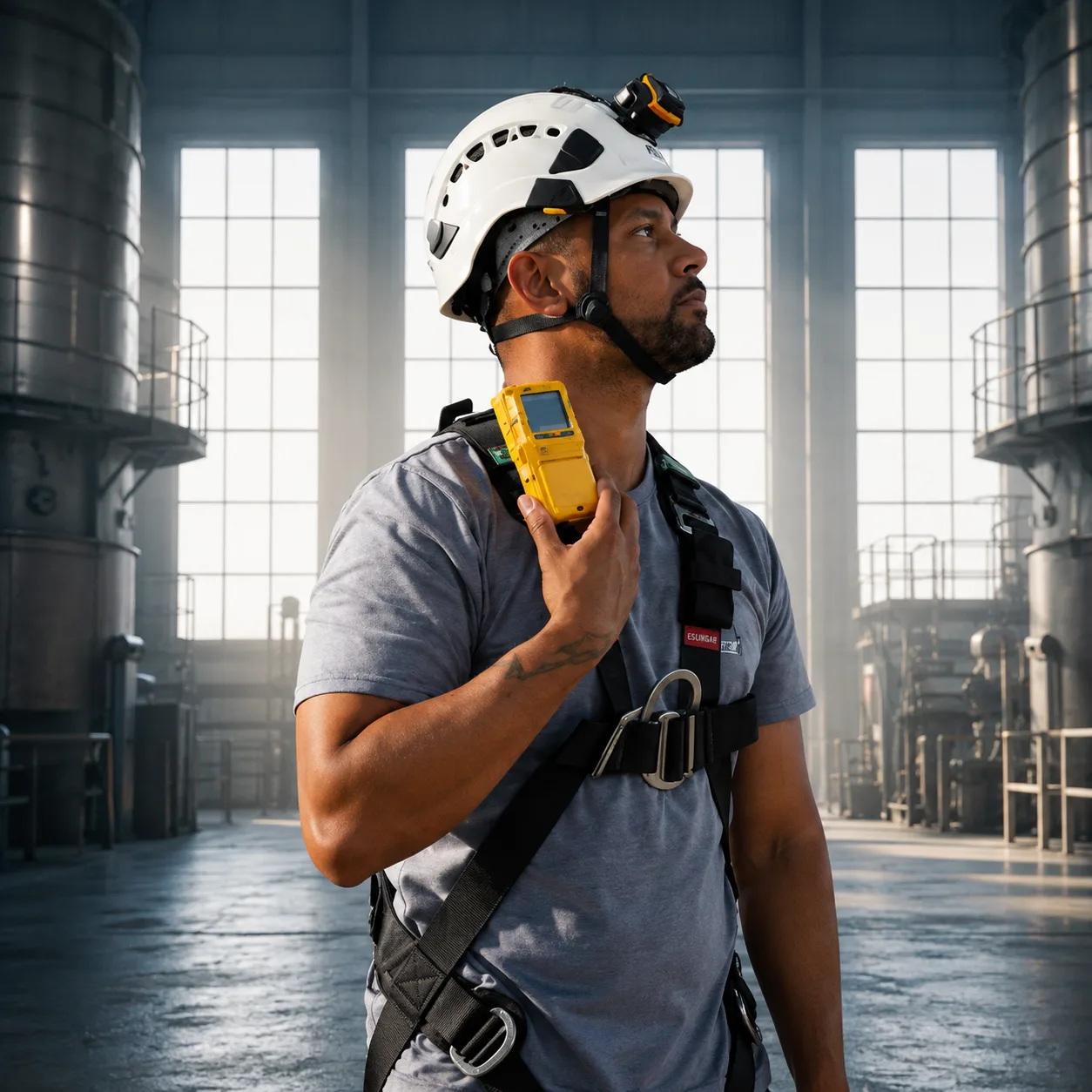 Detecção e exaustão de gás em ambiente industrial